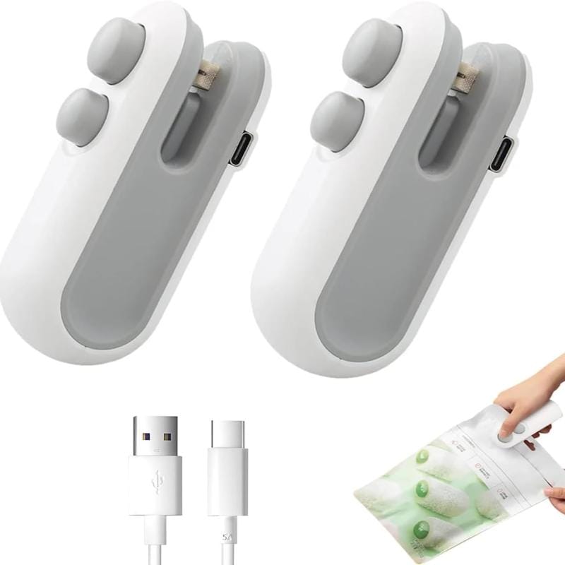 Mini Rechargeable Food Bag Sealer with Cutter – Portable Heat Sealing Machine