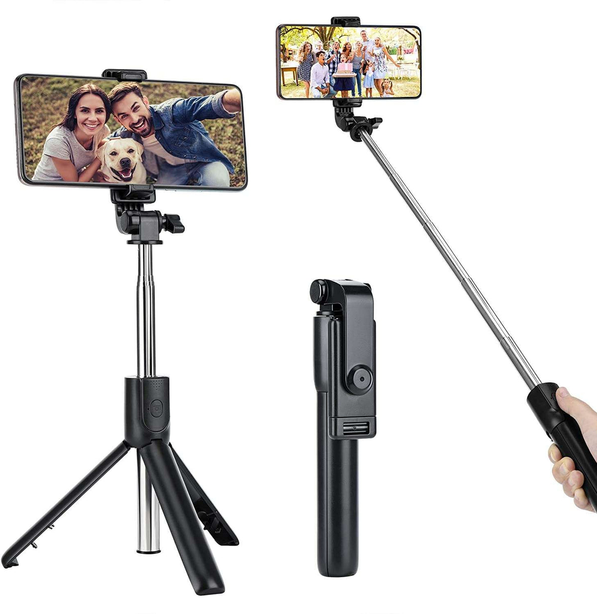 3-in-1 Wireless Selfie Stick & Tripod Stand (R1 / R1S) with Bluetooth Remote | Extendable Monopod for TikTok, Vlogging & Travel