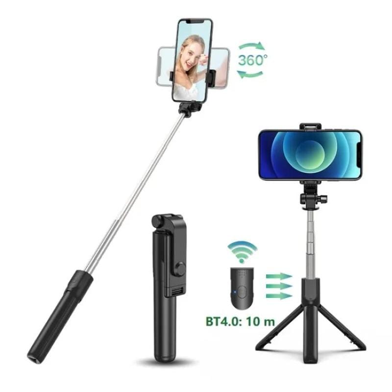 3-in-1 Wireless Selfie Stick & Tripod Stand (R1 / R1S) with Bluetooth Remote | Extendable Monopod for TikTok, Vlogging & Travel