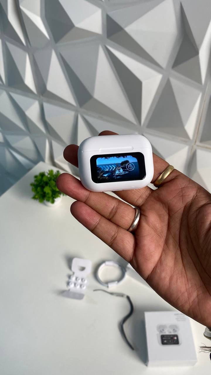 A9 Pro 2 Wireless Earbuds with LCD Touchscreen Display – Bluetooth 5.3, ANC, 32H Battery