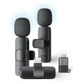 K9 Dual Wireless Lavalier Microphone – 3 Connectors for iPhone, Type-C & Android