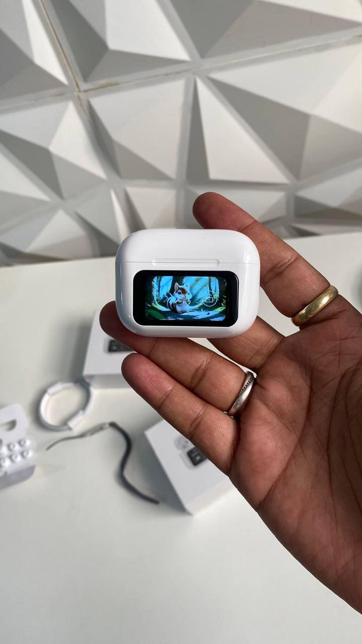 A9 Pro 2 Wireless Earbuds with LCD Touchscreen Display – Bluetooth 5.3, ANC, 32H Battery