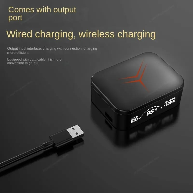 M88 Plus TWS Wireless Earbuds | Bluetooth 5.1, 9D HIFI Stereo, LED Display & Power Bank | Low Latency Gaming Earphones with Type-C