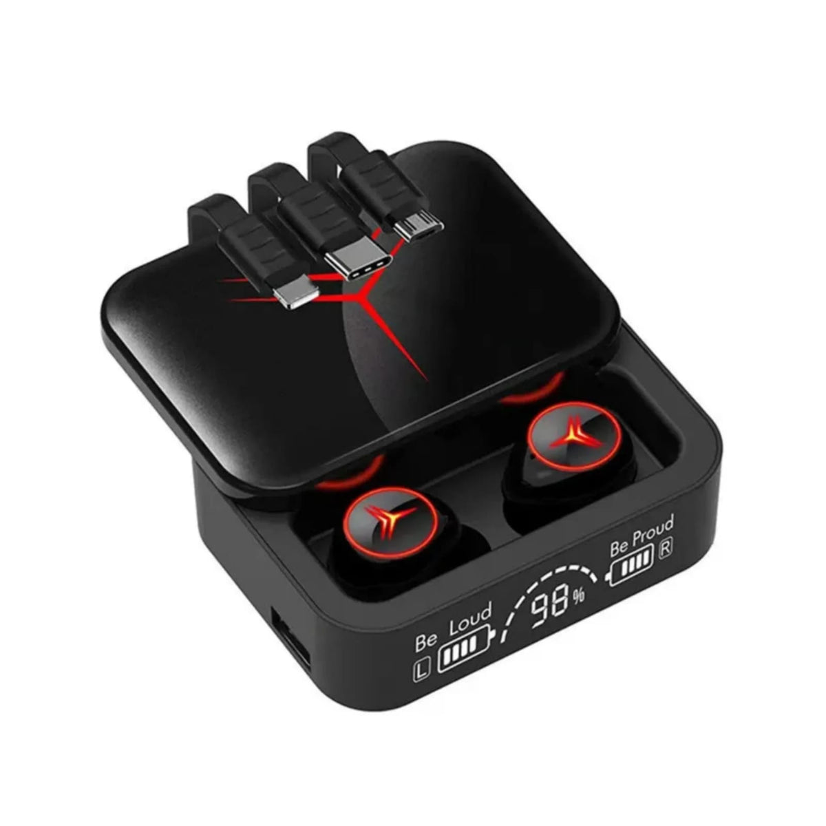 M88 Plus TWS Wireless Earbuds | Bluetooth 5.1, 9D HIFI Stereo, LED Display & Power Bank | Low Latency Gaming Earphones with Type-C